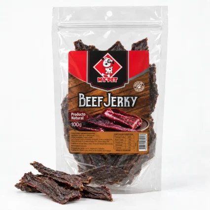 Beef jerky de hígado de res y cerdo My Pet, bolsa de 100 gramos