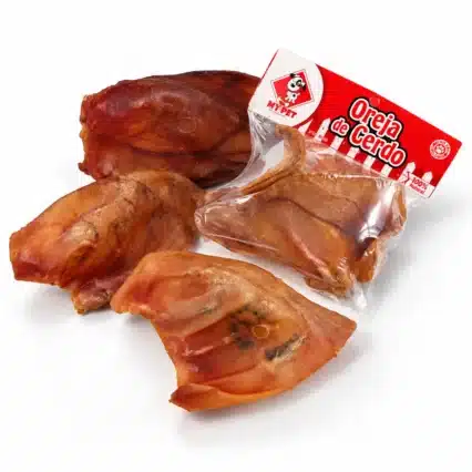 Orejas de cerdo deshidratadas My Pet en su empaque