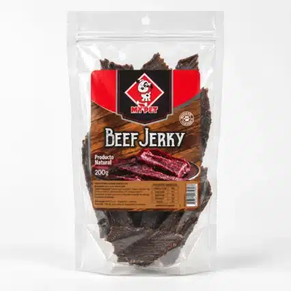 Beef jerky de hígado de res y cerdo My Pet, bolsa de 200 gramos