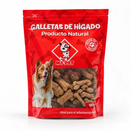 Galletas de hígado de res My Pet en su empaque