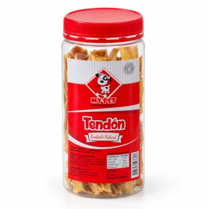 Bombonera Tendones My Pet, tarro de tendones de res deshidratados para perros