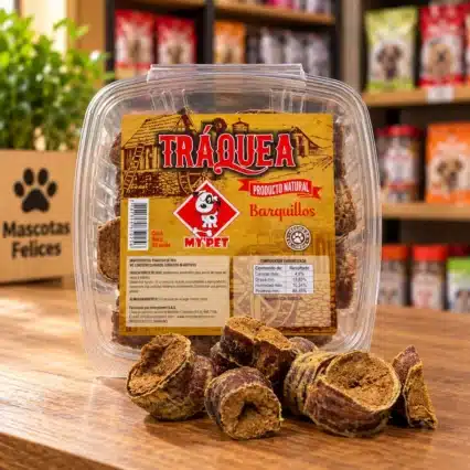 Barquillos de tráquea rellenos de galleta de hígado, paquete de 35
